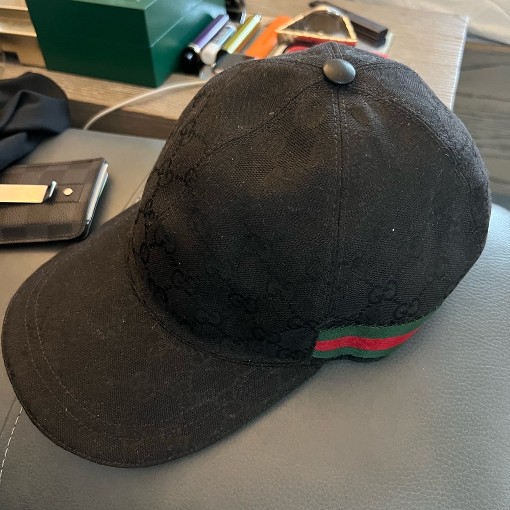 Original Gucci Canvas Baseball Hat with web 2021